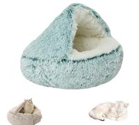 Lapcatz Nest Bed, Lapcatz Bed, Pursnug Bed Nest, Semi Enclosed Pet Nest, Removable Washable Non Slip Bottom, for Indoor Cats Cave and Calming Dog Beds (Green, 31.5in)