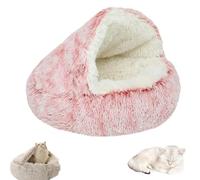 Lapcatz Nest Bed, Lapcatz Bed, Pursnug Bed Nest, Semi Enclosed Pet Nest, Removable Washable Non Slip Bottom, for Indoor Cats Cave and Calming Dog Beds (Pink, 23.6in)