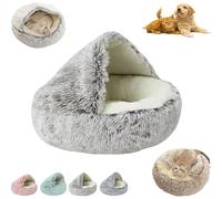 Lapcatz Nest Bed, Lapcatz Bed, Pursnug Cat Bed, Pursnug Cat Cave, Cat Bed for Indoor Cat Cave And Calming Dog Bed,Cat Cave Bed, Covered Cat Bed, Removable Washable No Slip Bottom (Coffee A, 15.7In)