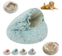 Lapcatz Nest Bed, Lapcatz Bed, Pursnug Cat Bed, Pursnug Cat Cave, Cat Bed for Indoor Cat Cave And Calming Dog Bed,Cat Cave Bed, Covered Cat Bed, Removable Washable No Slip Bottom (Green A, 15.7In)
