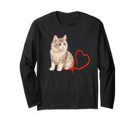 LaPerm Cat Mom Heartbeat Bou nduit Amoureux des Races de Chat Manche Longue