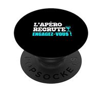L'apéro recrute engagez-vous cadeau drôle alcool apéritif PopSockets PopGrip Interchangeable
