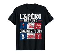 L'Apero Recrute Engagez Vous Tee Shirt Homme Humour Apero T-Shirt