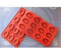 LaPetiteCaverne - Moule Silicone Souple 12 Petits Fours/Mini Savarin Ovale 28 X 16 Cm