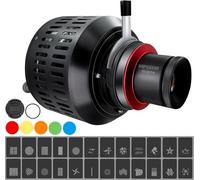 Lapgood OS-50Pro Snoot Conique Kit De Montage Bowens avec Objectif de 50 mm Filtre Couleur Et Gobos Kit de Snoot Conique pour Flash de Studio LED Monolight