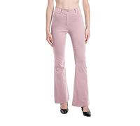 Laphilo 3050 Femme Jean Évasé Effet Stretch Taille Haute Skinny Push Up Paw Elephant Bell Denim Pantalon Slim Fit, Vieux Rose, M