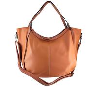 Laphrodite Sac à main pour femme, taille moyenne, aspect cuir, sac à bandoulière Hobo, avec de nombreux compartiments, sac à anse, bandoulière amovible, élégant pour bureau, affaires, loisirs, Cognac