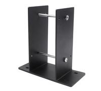 Lapiglo 1 base de poteau en acier robuste de 10,2 x 10,2 cm, support en béton, clôtures, boîtes aux lettres, noir
