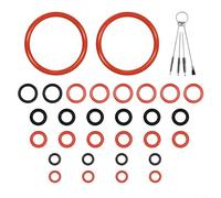Lapiglo 30 pièces en silicone O pour joint d'étanchéité avec brosse de nettoyage 4 en 1 pour machines à café Saeco, Spidem, Gaggia entièrement automatiques, résistant à la chaleur pour pièces de