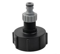 Lapiglo Adaptateur de collecte d'eau de pluie pour réservoirs de 1000 l, adaptateur de sortie de 7,6 cm, adaptateur de trou S60 6 fils, kit de robinet de sortie pour bouteilles d'eau (connecteur en