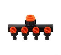 Lapiglo Adaptateur répartiteur de tuyau d'arrosage à 4 voies, séparateur d'eau multi-sorties avec contrôle indépendant du débit pour irrigation et arrosage du jardin