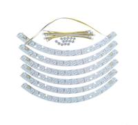 Lapiglo Bande lumineuse LED incurvée avec lentille, 72 W x2 tricolores pour ventilateur de plafond, installation magnétique pour salon, bureau (sans pilote)