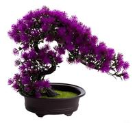 Lapiglo Bonsaï artificiel en pot de 26 cm avec verdure vibrante pour décoration de table de maison, bureau, pas d'arrosage nécessaire (A)