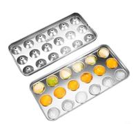 Lapiglo Boule de glace sphérique pour moule en acier inoxydable 304, congélation rapide, bac à glaçons rond pour boissons, whisky, design facile à démouler