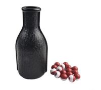 Lapiglo Bouteille shaker de billard avec 16 boules de décompte en plastique, jeu de billard, règles personnalisables pour augmenter le plaisir et la difficulté, pour rouge/noir/vin pour rouge (noir)