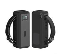 Lapiglo Coque de protection en silicone souple pour banque d'alimentation Anker 737, étui portable avec poignée et trépied à trou d'écrou de 6,35 mm, résistant aux chocs, gris (noir)