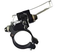 Lapiglo Dérailleur avant de vélo en alliage d'aluminium 2 x 7-11 vitesses, design rétractable avec adaptateur 31,8 mm 34,9 mm, pour plateau de 56 dents max