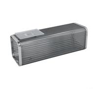 Lapiglo Distributeur de gobelets en papier monté avec couvercle, perforatrice - Porte-gobelet automatique pour la maison, la cuisine, le bureau, peut contenir 40 tasses, argenté (gris transparent)
