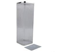 Lapiglo Distributeur de gobelets en papier monté avec couvercle, perforatrice - Porte-gobelet automatique pour la maison, la cuisine, le bureau, peut contenir 40 tasses, argenté (argent transparent)
