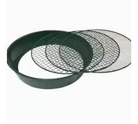 Lapiglo Écran de sédiments en métal remplaçable pour l'agriculture, tamis de sol en acier à 3 ouvertures avec finition verte, mailles de 3/6/9/12 mm, pour enlever et semer des pierres, ensemble de