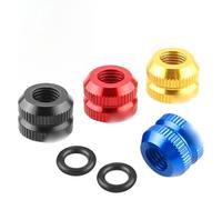 Lapiglo Ensemble d'écrous de valve en aluminium de qualité supérieure pour vélo avec joint de verrouillage sécurisé et installation facile, pour buse d'air de pneu, bleu