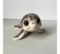 Lapiglo Figurine de tortue simple en résine - Décoration de bureau pour la maison et le jardin - Taille compacte - 9,5 x 9,2 x 6 cm - Bleu et gris (gris)
