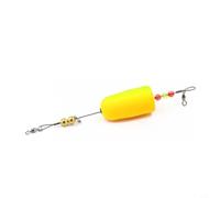 Lapiglo Flotteur en liège avec fil et perles de cuivre - Sébaste bruyant avec perles acryliques et émerillons - Pour orange ou jaune (jaune)