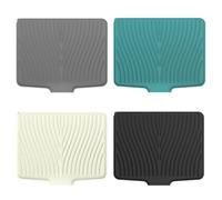 Lapiglo Grand tapis de séchage en silicone avec base antidérapante, résistant à l'eau, alternative à l'égouttoir à vaisselle 50 x 43 x 2 cm