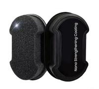 Lapiglo Grattoir éponge pour pare-brise de voiture, miroir unidirectionnel réfléchissant, lingette de nettoyage pour voiture, portable, 11 x 7 cm, noir