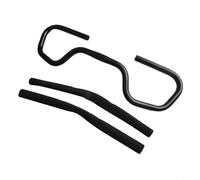 Lapiglo Guidon papillon de vélo pour trekking, vélo de route, alliage d'aluminium 580 mm de large, 25 mm, balayage arrière 5 degrés, collier de serrage 25,4 mm (guidon + 2 poignées)