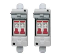 Lapiglo Isolateur solaire DC 500 V IP65 étanche avec couvercle transparent pour systèmes de camping-car Gris