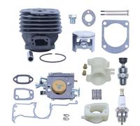 Lapiglo Kit cylindre 52 mm pour tronçonneuse 266XP avec valve de décompression et boulons de montage, joint de cylindre de tronçonneuse