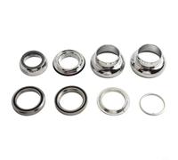 Lapiglo Kit de course à pignon fixe pour casque de vélo fileté de 2,5 cm, pour roulement en alliage d'aluminium CNC, fourche de 22,2 mm et tube de 30 mm (argenté)