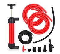 Lapiglo Kit de pompe à siphon manuelle pour transfert de carburant et de liquide avec 2 x 1. Tuyaux, buse et goupille de soupape, pompe à air manuelle portable entretien automobile