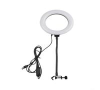 Lapiglo Lampe de bureau réglable en forme de col de cygne en métal avec intensité variable en continu pour la maison, le bureau, les réunions, le streaming Vlog, noir (16 cm)