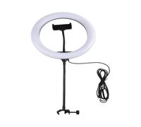 Lapiglo Lampe de bureau réglable en forme de col de cygne en métal avec intensité variable en continu pour la maison, le bureau, les réunions, le streaming Vlog, noir (26 cm)