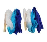 Lapiglo Long éventail de danse de 18 m, 16 éventails à flux nervurés avec imitation soie douce, accessoires de danse professionnels pour orange