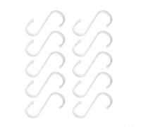 Lapiglo Lot de 10 crochets en S en aluminium noir mat pour suspendre des tasses à café, des casseroles, des ustensiles de barbecue, des plantes (blanc)
