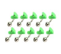 Lapiglo Lot de 10 détecteurs de touche en métal pour cloche en plastique avec tige à clip - Son net - Pour pêcheurs professionnels