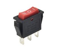 Lapiglo Lot de 10 interrupteurs à bascule avec LED rouge, 3 broches 3 positions ON-OFF-ON SPST, 15 A, 250 V, 20 A, 125 V