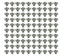 Lapiglo Lot de 100 clips invisibles pour terrasse en acier inoxydable WPC 3 mm 5 mm Écart entre le bois et le plastique composite Installation de sol terrasse (B8MM)