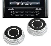 Lapiglo Lot de 2 capuchons de bouton de volume radio pour 911 4.0 Host 2016-2018, 718, pour Macan, pour Cayenne, ABS argenté noir