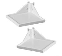 Lapiglo Lot de 2 étagères d'angle pour tente de culture - 8,9 x 8,9 cm - Pour étagère de rangement en polypropylène de 16 mm et 22 mm - Pour économiser de l'espace - Blanc (2 pièces, 16 mm, blanc)