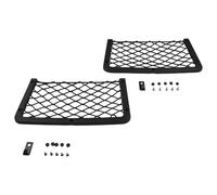 Lapiglo Lot de 2 grands filets de rangement en maille élastique pour voiture, camping-car, sièges de bateau - 36 x 18 cm - Noir