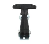 Lapiglo Lot de 2 loquets de tiroir à poignée en T avec supports, loquets élastiques de capot, pour moraillon flexible en acier inoxydable pour camion, boîte de transport, pour camping-car, noir, 12,9