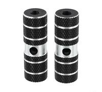 Lapiglo Lot de 2 paires de pédales cylindriques antidérapantes en alliage d'aluminium pour vélo de montagne - 70 mm - Noir