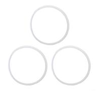 Lapiglo Lot de 3 bagues d'étanchéité en silicone de 6 QT pour autocuiseur, rouge et blanc, joint de rechange pour IP-DUO50/60, IP-LUX50/60, Ultra-60, joint étanche à l'air (blanc)