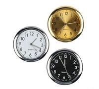 Lapiglo Lot de 3 horloges de voiture à quartz lumineuses de 40 mm pour tableau de bord et grille d'aération, phosphorescentes pour mini montre, pour décoration d'intérieur, noir, blanc, doré