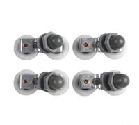 Lapiglo Lot de 4 roulettes pour double douche en alliage d'aluminium et nylon avec design pivotant incurvé et quart de cercles, 19/23/25/27 mm de diamètre (27 mm)