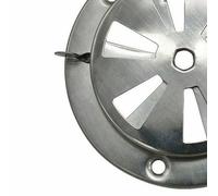 Lapiglo Lot de 5 grilles d'aération de rechange pour grille d'aération de barbecue, en acier inoxydable avec trou réglable, argent 9,5 x 9,5 cm